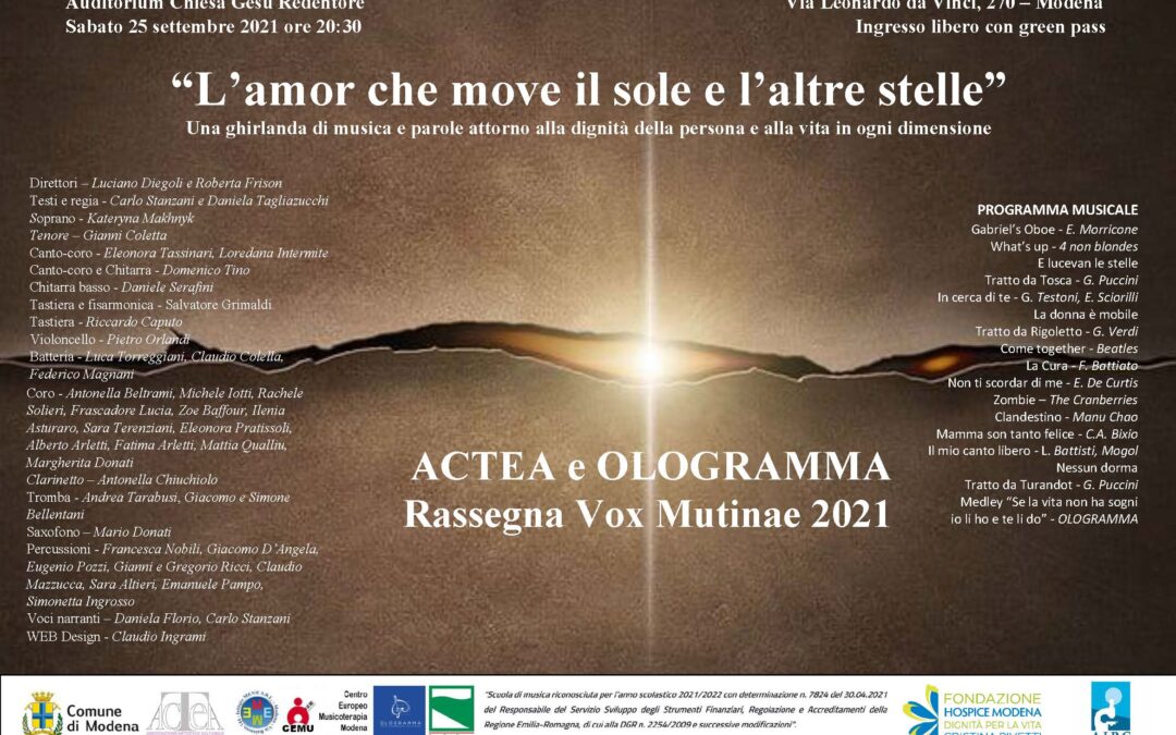 OLOGRAMMA in concerto “L’amor che move il sole e l’altre stelle”