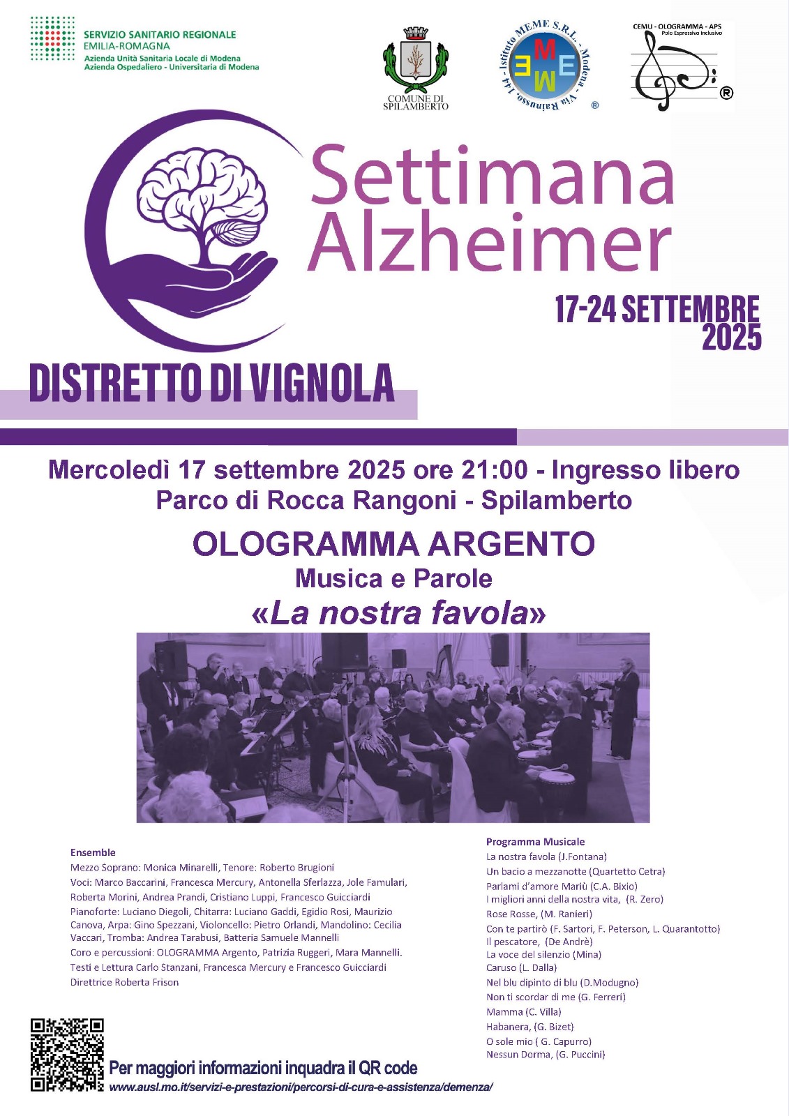 OLOGRAMMA ARGENTO – Settimana Alzheimer – Spilamberto