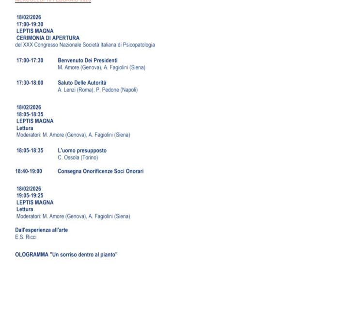 OLOGRAMMA – “UN SORRISO DENTRO AL PIANTO” – ROMA