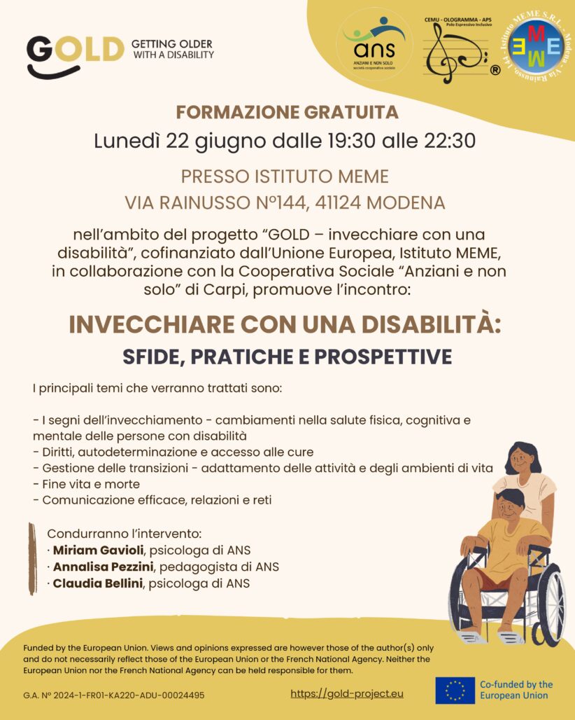 INVECCHIARE CON UNA DISABILITÀ – MODENA