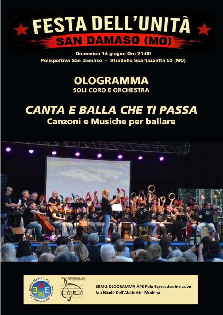 OLOGRAMMA – CANTA E BALLA CHE TI PASSA – MODENA