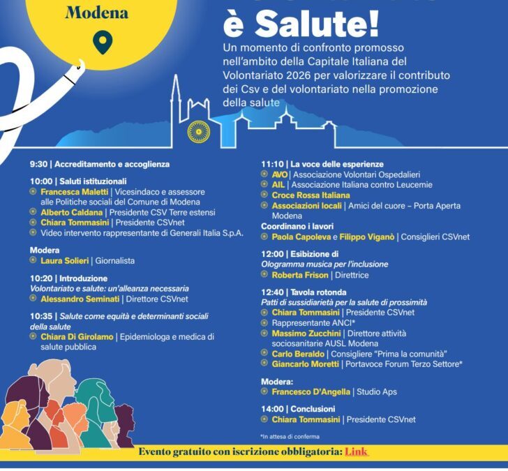 OLOGRAMMA – VOLONTARIATO È SALUTE! – MODENA