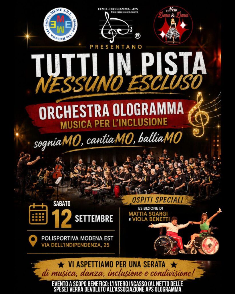 OLOGRAMMA – TUTTI IN PISTA, NESSUNO ESCLUSO – MODENA