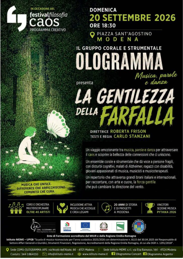OLOGRAMMA – LA GENTILEZZA DELLA FARFALLA – MODENA