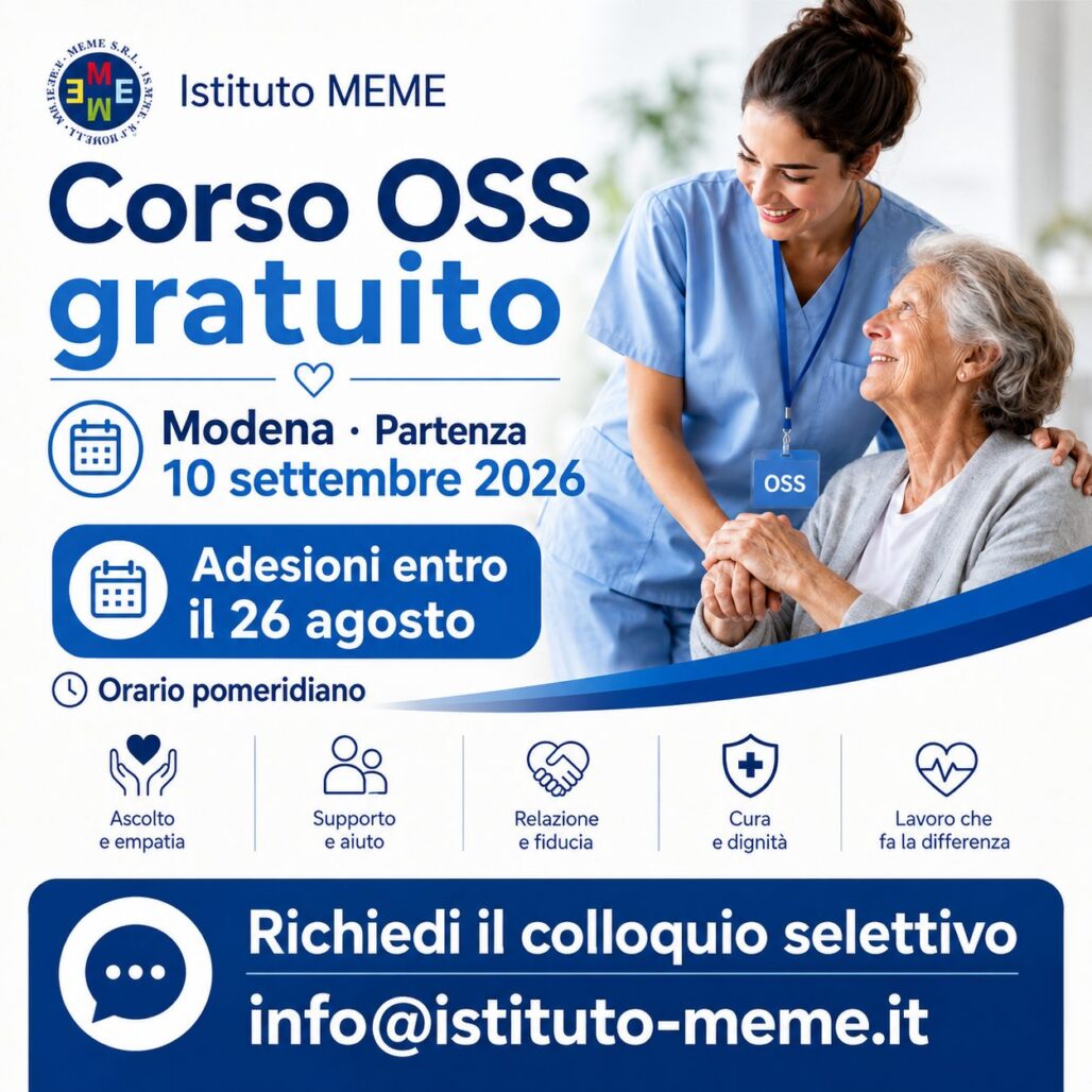 ISTITUTO MEME – CORSO OPERATORE SOCIO SANITARIO OSS 2026-27-F – MODENA
