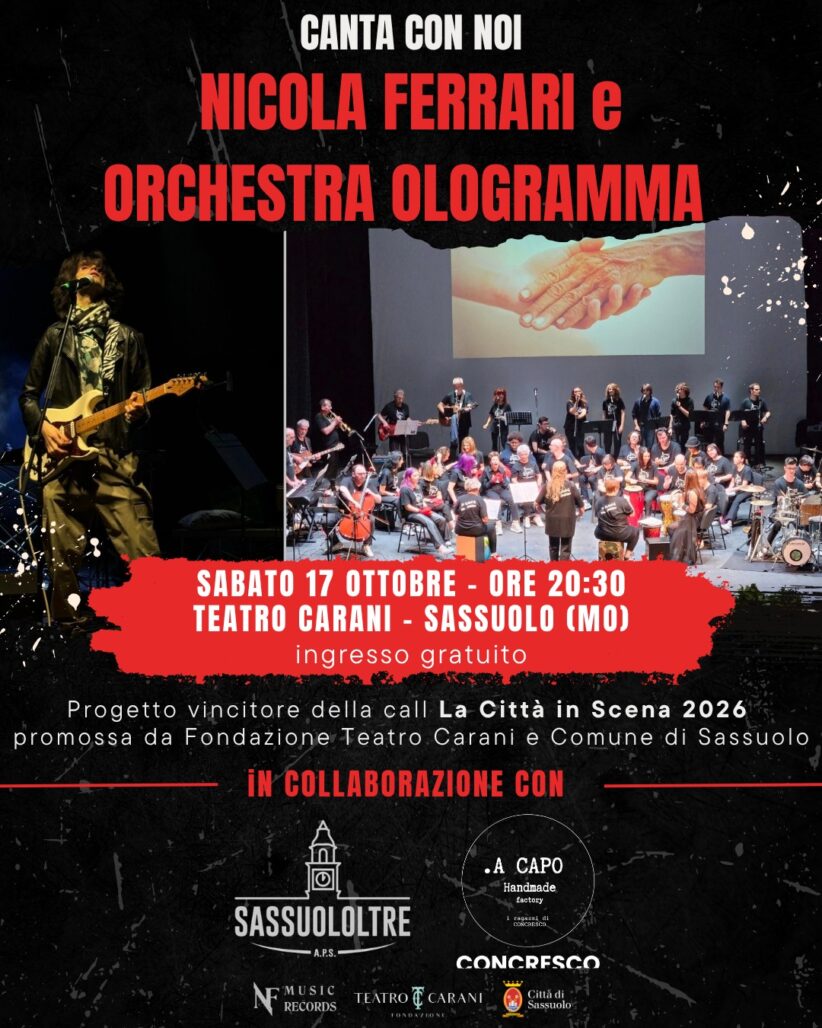 OLOGRAMMA – CANTA CON NOI: NICOLA FERRARI E ORCHESTRA OLOGRAMMA – SASSUOLO