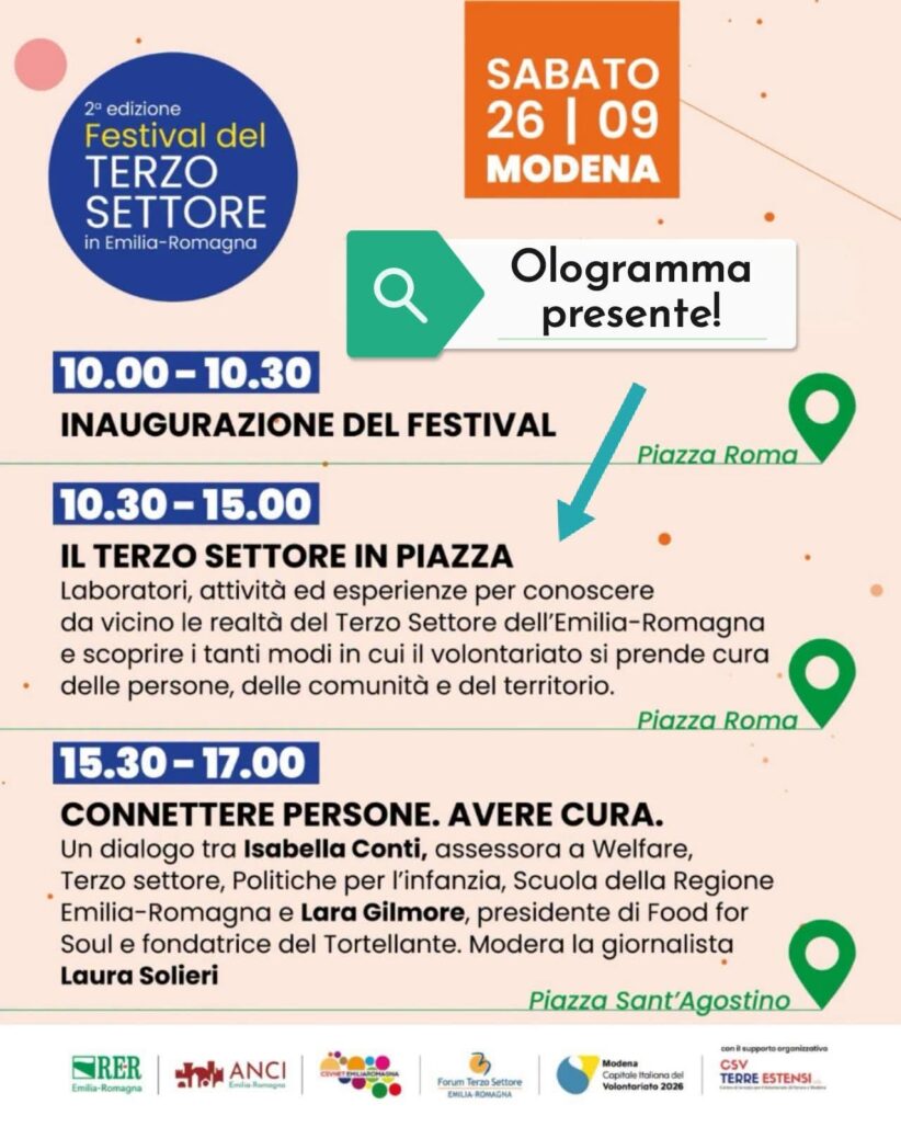 OLOGRAMMA – FESTIVAL DEL TERZO SETTORE IN EMILIA-ROMAGNA – MODENA